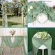 image 9 of Sage Green Cheesecloth Table Runner, Rustic Sheer Table Decor - 90x300cm