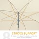 image 6 of Outsunny 2.2m Tilt Garden Parasol Beach Umbrella Patio Sun Shade Cream White