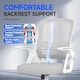 image 3 of Rattantree Ergonomic Swivel Computer Chair with Flip-Up Armrests