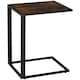 image 1 of HOMCOM C-Shape Side End Table w/ Steel Frame Wide Base for Living Room Brown