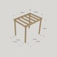 image 4 of Garden Pergola - Wood - L240 x W300 x H270 cm - Rustic Brown
