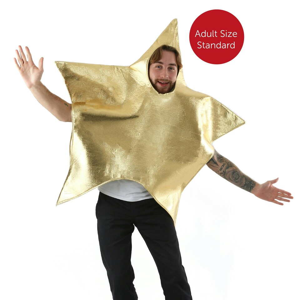 image 1 of Adult Gold Star Costume – Fancy Dress (One Size) N/A | One Size