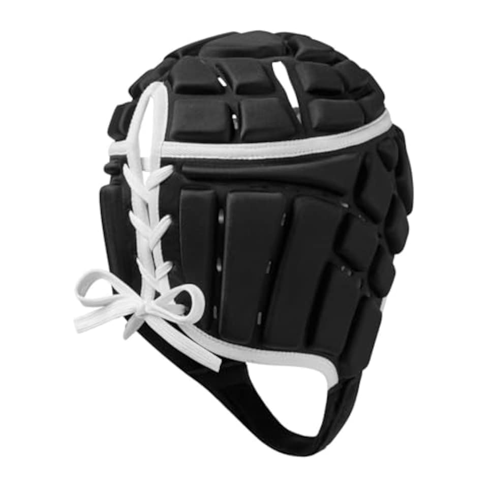image 1 of Canterbury Adult Unisex Rugby Core Headguard | 360 Coverage | Soft-Edged Chin Strap | Designed Holes Aid Ventilation | Foam Padding Headguard, Black, M