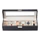 image 4 of Living and Home 6-Slot Elegant Faux Leather Watch Display Case
