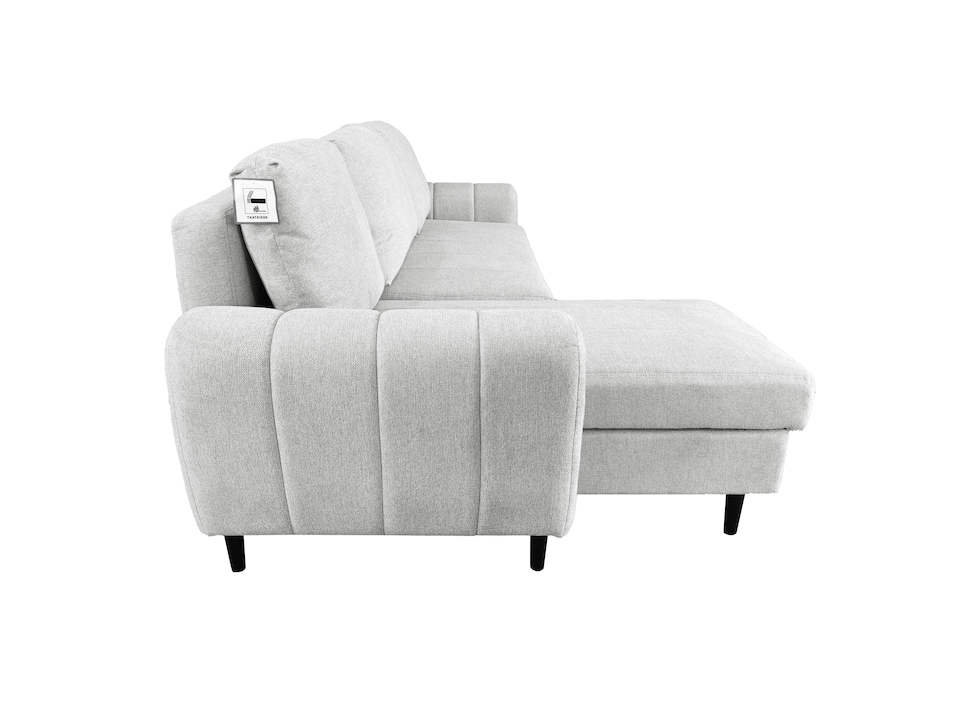 image 1 of Sienna 3 Seater Right Hand Facing Storage Sofa Bed in Grey, Silver or Beige | Silver | One Size