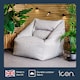 image 4 of Natalia Outdoor Woven Adults Bean Bag Armchair, Ready Filled Large Beanbag Grey | Grey | Grey | M | 1