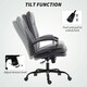 image 4 of HOMCOM Fabric Office Chair, Computer Desk Chair for Home, Charcoal Grey Grey