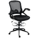 image 1 of Vinsetto Office Stool, 360 Degree Swivel Height Adjustable Chair, Black 