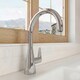 image 9 of Balterley Situla Kitchen Mono Mixer Tap with Single Lever Handle, Curved Swivel Spout | Silver | Chrome | 1