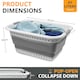 image 2 of 67l Folding Collapsible Laundry Basket Cloth Washing Space Saving Pop Up Bin | White | white