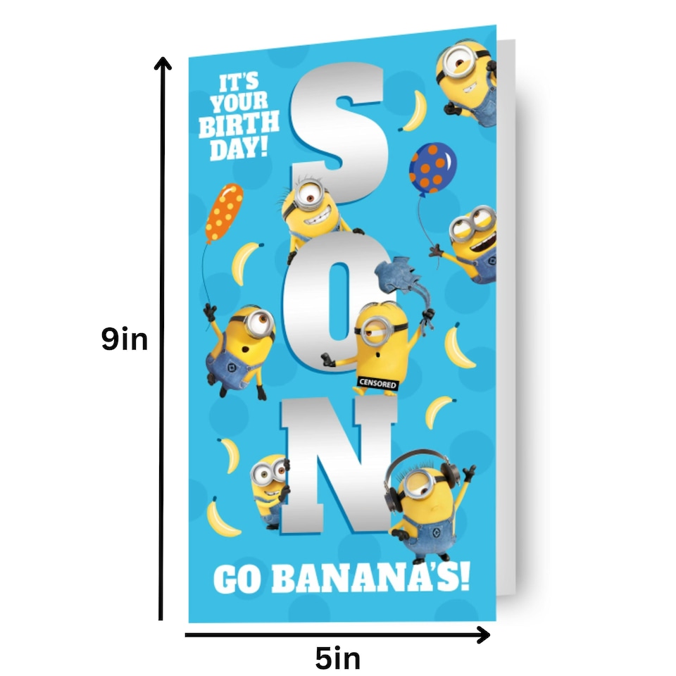 image 1 of Despicable Me Minions 'Son' Birthday Card