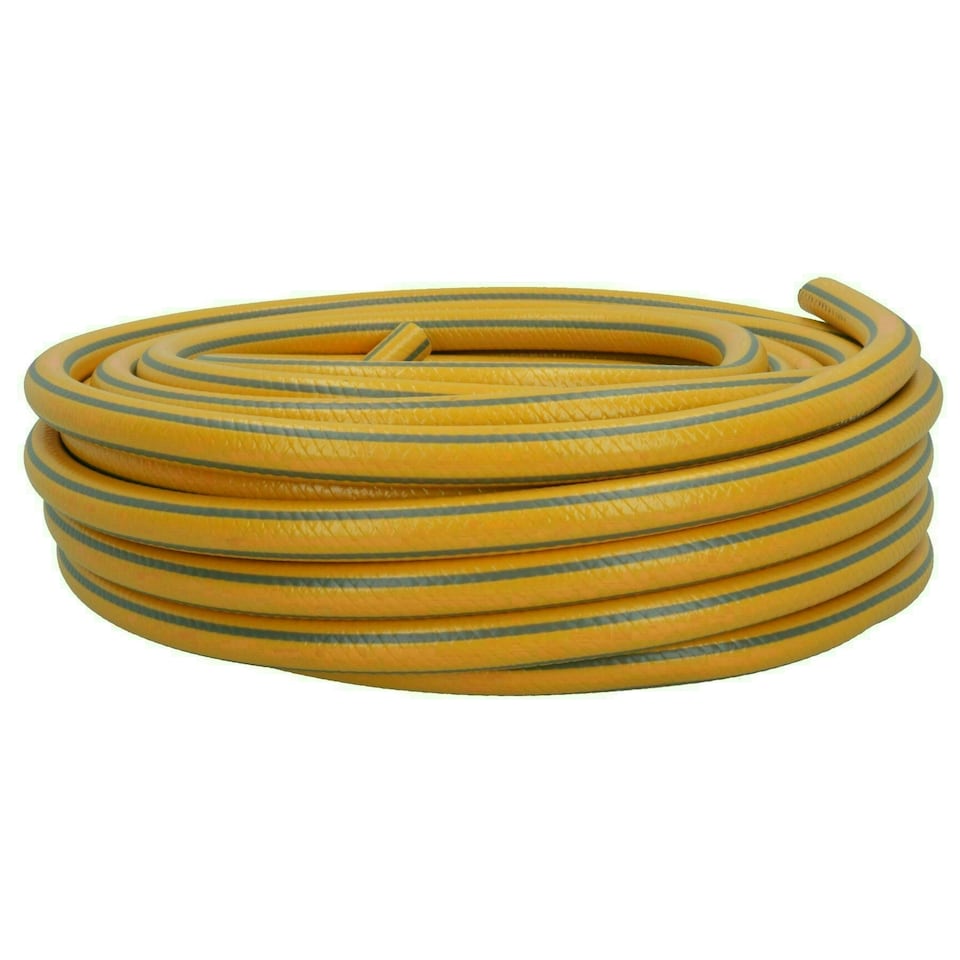 image 1 of Hozelock Starter Garden Hose Pipe 12.5mm 15m Flexible PVC Watering Yard Yellow