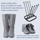 image 7 of 4 Pair Wellington Boot Rack Stand Indoor/Outdoor Welly & Shoe Organizer