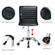 image 4 of Yaheetech PU Leather Low Back Armless Desk Chair | Black