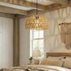 image 10 of Emitto Rustic Ceiling Pendant Light Shade Hemp Rope Lamp Shade Boho Yellow 23cm