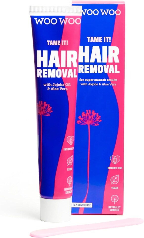 image 1 of WooWoo Tame It Natural Intimate Hair Removal Cream - Painless Vegan Hair Remover For Sensitive Skin - 200ml