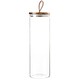 image 4 of Argon Tableware Glass Storage Jars with Wooden Lids - Leather Loop - 2 Litre - Pack of 3