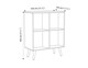 image 4 of Grey 4-Cube Storage Unit with 2 Wooden Doors and Legs | Brown | Oak & White | 1