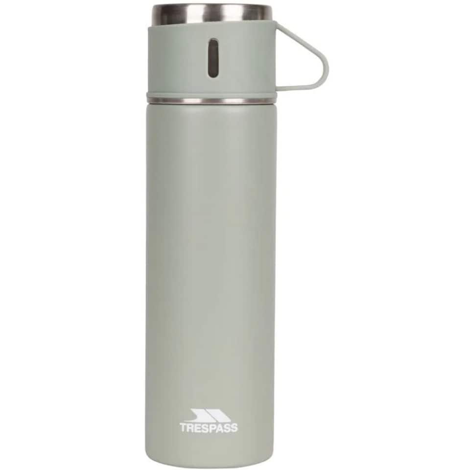 image 1 of Trespass Recce Stainless Steel Flask | Green | Sage | One Size | 1