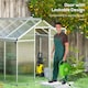 image 5 of Outsunny 8x6ft Aluminium Greenhouse with Door Window Galvanised Base