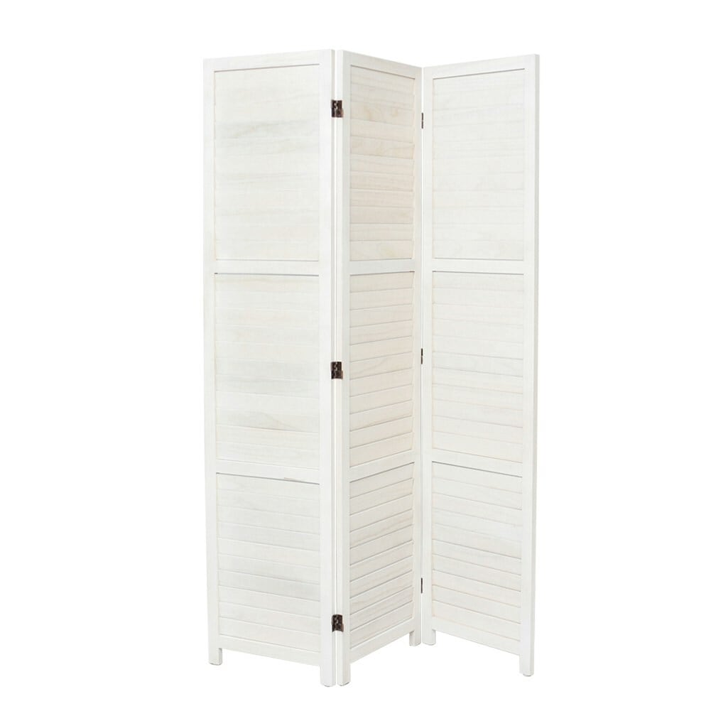 Living and Home Solid Wood Folding Room Divider Privacy Screen for Home - 3 Panels