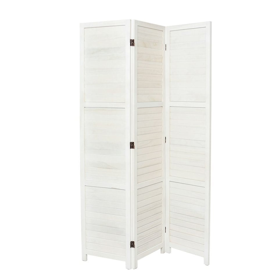 image 1 of Living and Home Solid Wood Folding Room Divider Privacy Screen for Home - 3 Panels
