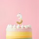 image 1 of Gold Ombre Number '3' Celebration Candle