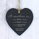 image 3 of Personalised 'A Mother Is' Slate Heart Decoration