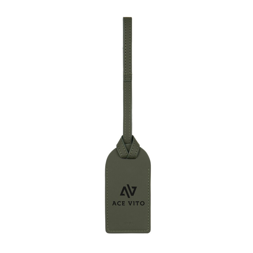 image 1 of Vinga Baltimore Recycled Polyester Luggage Tag - Green - One Size | Green