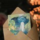 image 3 of Katsushika Hokusai Japanese Art Card Amida Falls of the Kisokaido Road