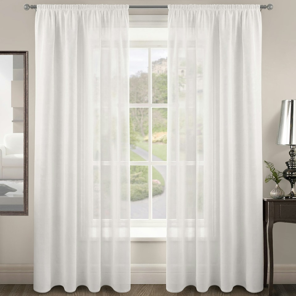 image 1 of Velosso Riva Slot Top Voile Panel - 150cm x 182cm Purple | Mauve