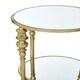 image 3 of Marcia 2 Tier Gold Finish Side Table Gold