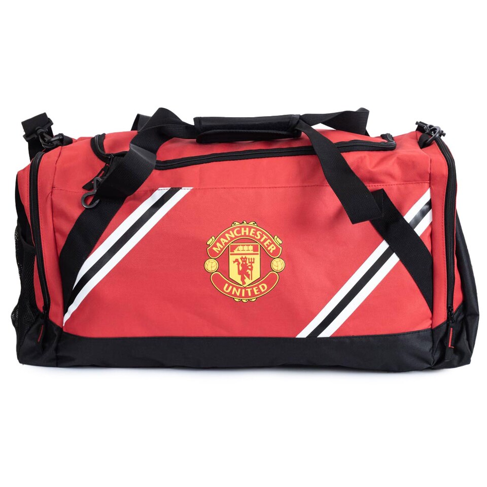 image 1 of Manchester United FC Core Stripe Holdall | Red | Red/Black | One Size | 1