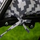 image 6 of OHS 2 x Geometric Print Outdoor Garden Patio Deck Zero Gravity Chair Sun Lounger Soft Thick Plump Comfy Filled Cushion Grey | 160 x 50cm