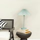 image 2 of ValueLights Akira Blue Pleated Shade Side Table Lamp
