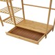 image 3 of Living and Home Wooden Clothes Rack with Hooks and Drawer | Multi | Not provided