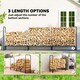 image 7 of Outsunny Firewood Rack with Waterproof Cover, Heavy Duty Metal Log Store Indoors, Log Storage Holder for Outdoor Indoor Fireplace, 300 x 36 x 99 cm, Dark Green