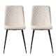 image 3 of Dining Chairs Velvet Fabric Lexi Set of 2 Beige by MCC