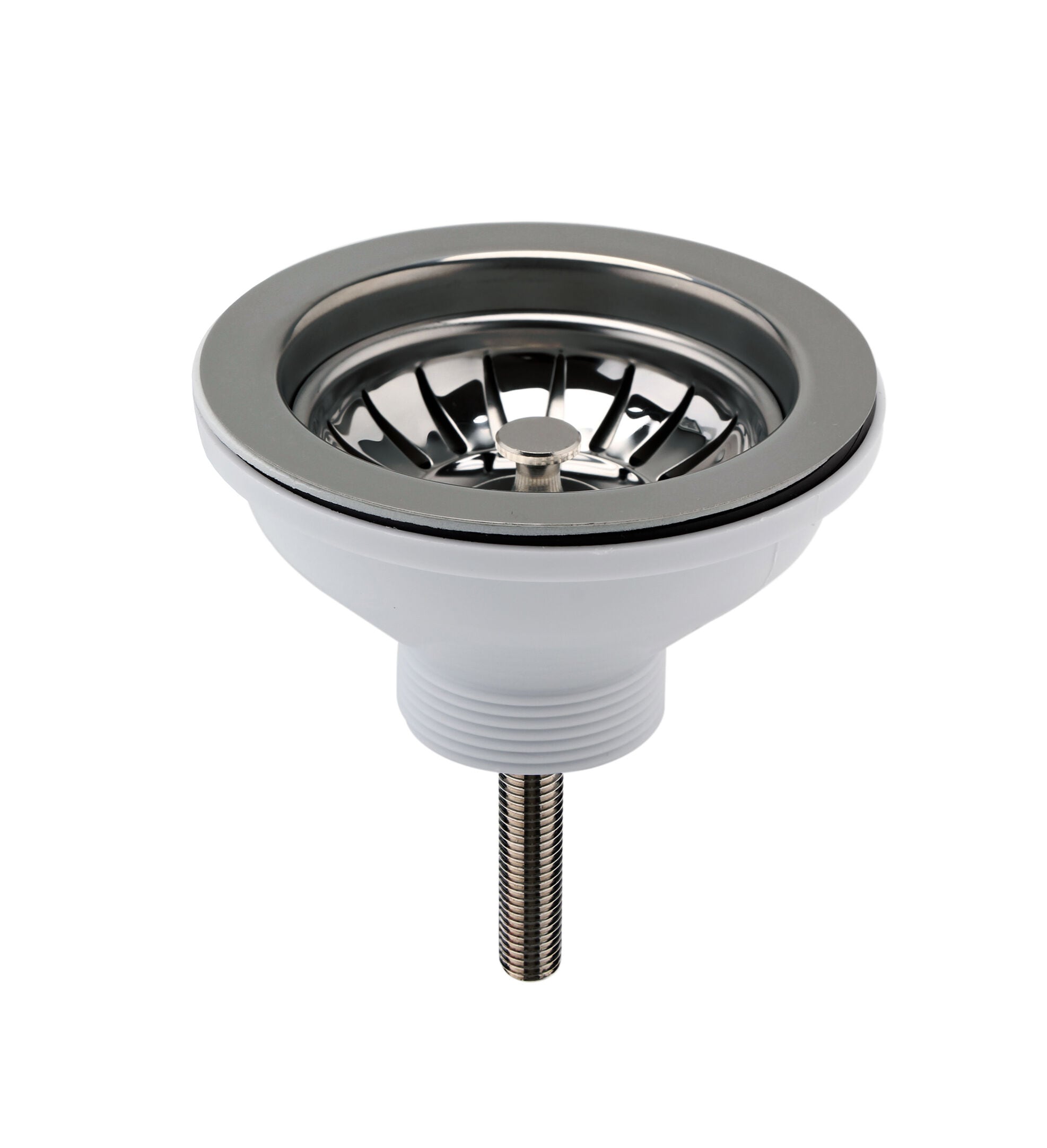 Balterley Fireclay Kitchen Sink Basket Strainer Waste by Balterley Silver Brushed Pewter 1