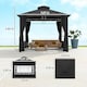 image 5 of Outsunny 3 x 3 m Garden Gazebo, Outdoor Gazebo Canopy Shelter, Black