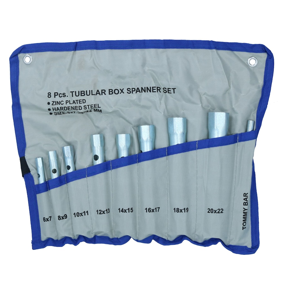 image 1 of Metric Box Spanner Wrench Bar Tube Tubular 8pc Spark Plug Set TE069