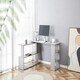 image 3 of Grey Office Desk L-shaped with Mobile Storage Drawer Unit Wooden Room Furniture Grey