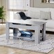 image 2 of Vida Designs Lift Up Coffee Table With Storage Compartment & Shelf, Grey