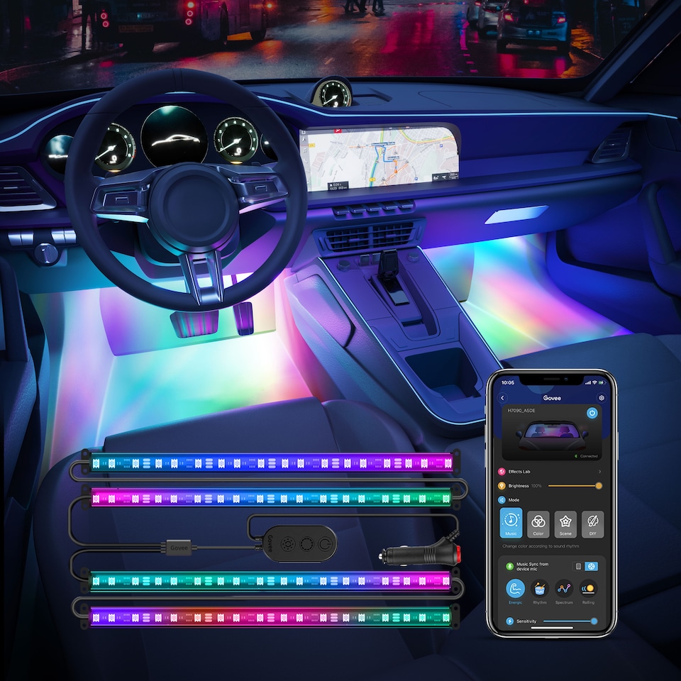 image 1 of Govee Interior Car Lights (30 Scene Mode + 4 Music Mode)--Without Remote Control