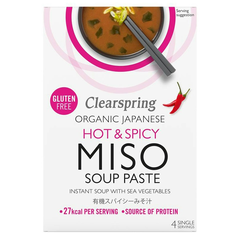Organic Hot & Spicy Instant Miso Soup Paste 60g (Clearspring)