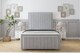 image 1 of Sloomy Richmond Silver Plush Bed Frame With Mattress With 50" Upholstered Headboard 4'6 Double