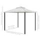 image 5 of Outsunny 3 x 3 m Metal Gazebo Garden Pavillion Double Roof Outdoor Canopy Shelter with Mesh Sidewalls Cream White