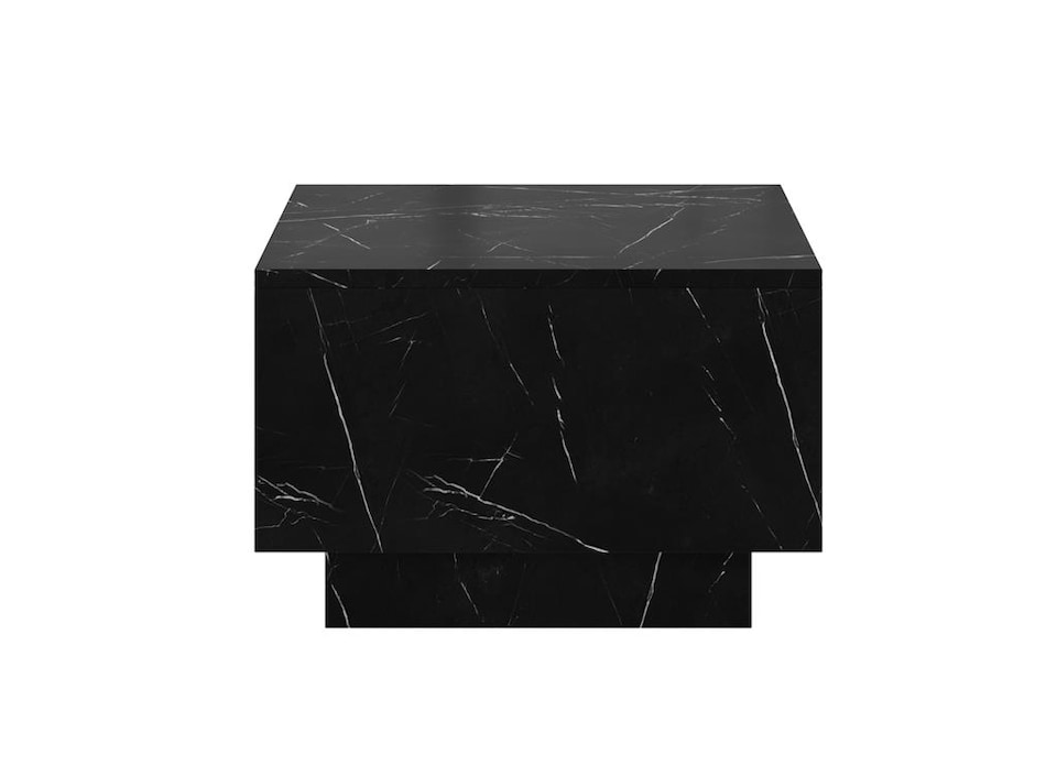 image 1 of Moon Marble Coffee Table Lift Up Square Storage Lamp Table - Black 600x400mm