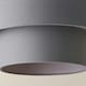 image 5 of ValueLights Jodie Two Tier Grey Linen Drum Lamp Shade and Bulb Grey