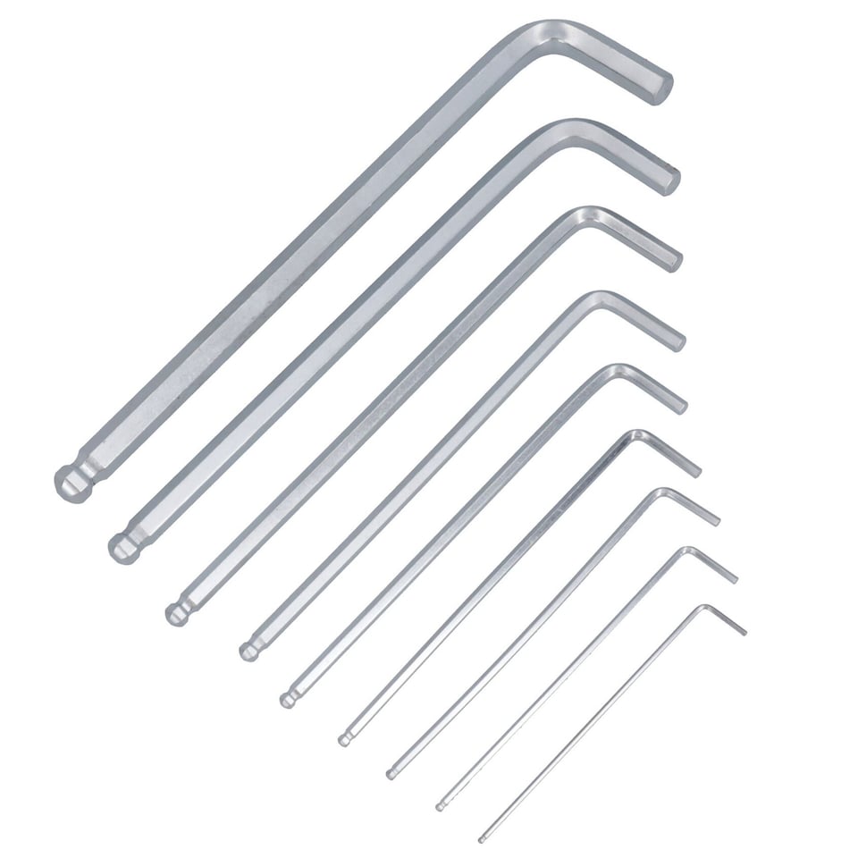image 1 of Ball Ended Allen Alan Allan Keys Hex Key Set (MM / 9PCS) TE281